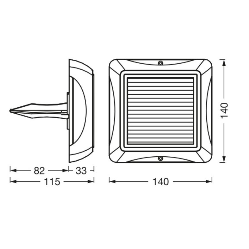 Ledvance - LED Dimmable ηλιακό φωτιστικό ENDURA STYLE SOLAR LED/1,2W/3,7V IP65