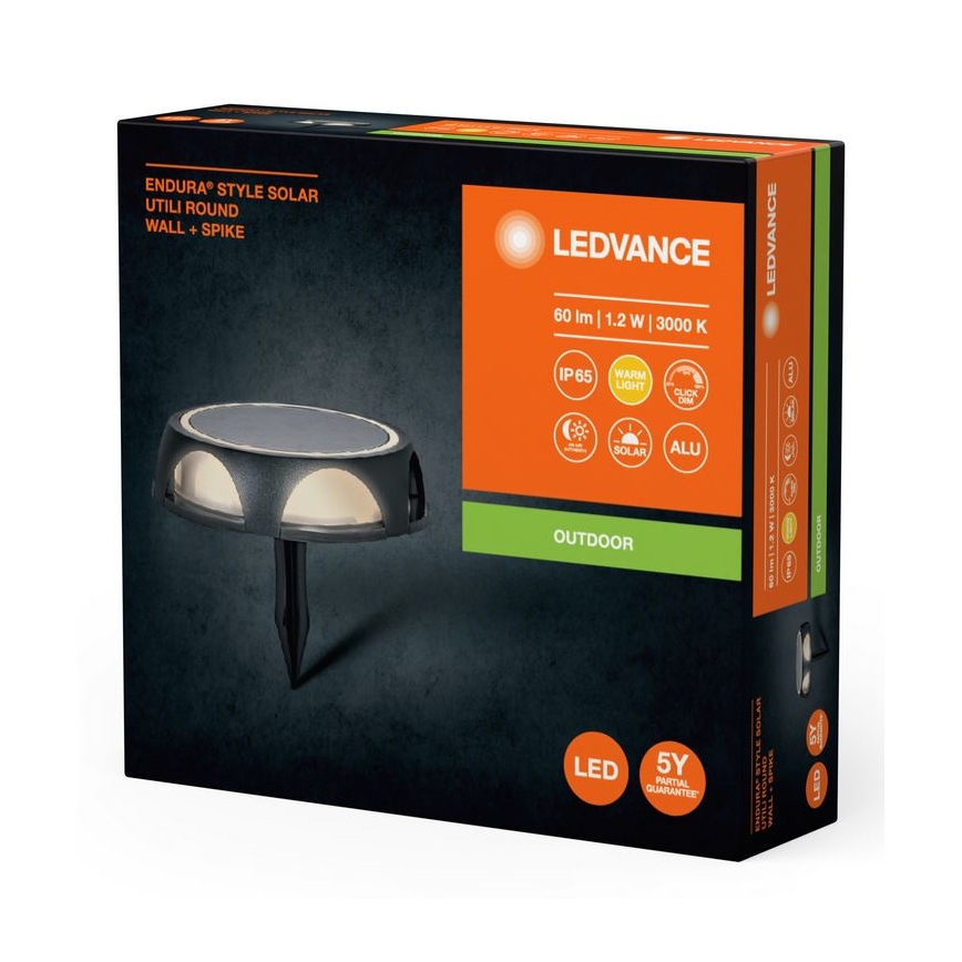 Ledvance - LED Dimmable ηλιακό φωτιστικό ENDURA STYLE SOLAR LED/1,2W/3,7V IP65