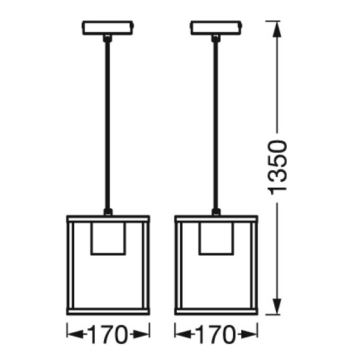 Ledvance -  Κρεμαστό φωτιστικό οροφής  DECOR NAIROBI 1xE27/15W/230V καουτσουκόδεντρο