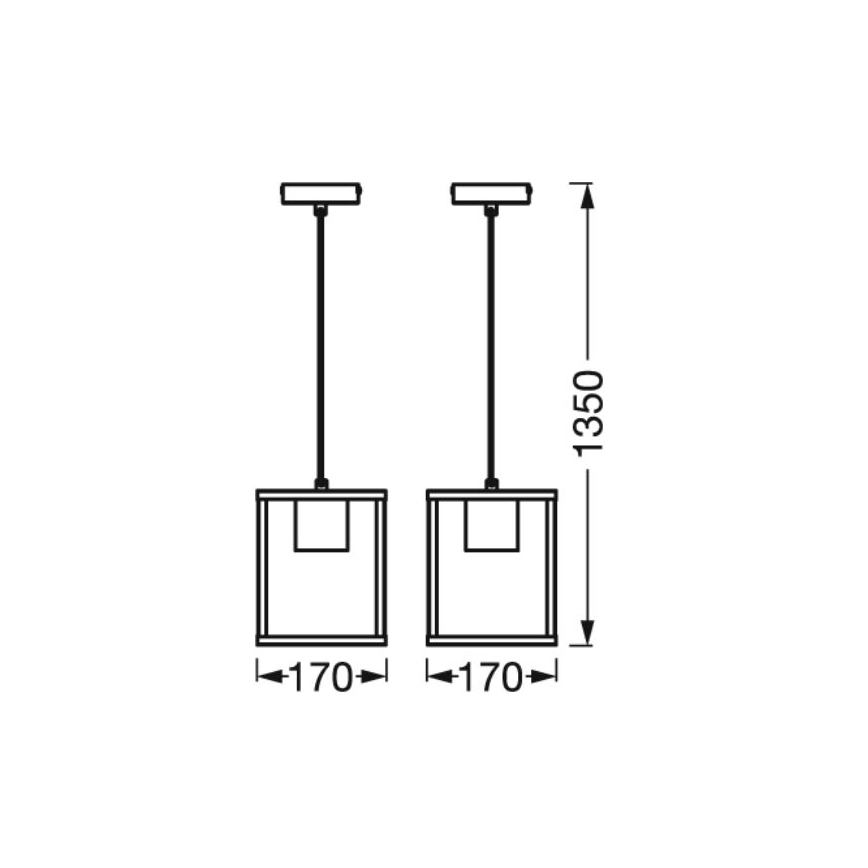 Ledvance -  Κρεμαστό φωτιστικό οροφής  DECOR NAIROBI 1xE27/15W/230V καουτσουκόδεντρο