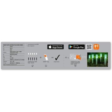 Ledvance - ΣΕΤ 5x LED RGBW Λάμπες εξωτερικού χώρου SMART+ GARDEN POLE 5xLED/5,7W/230V IP65 Wi-Fi