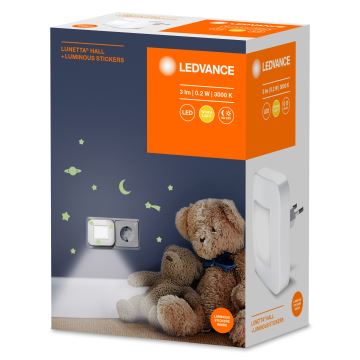 Ledvance - Φωτάκι νυκτός LED με αισθητήρα LUNETTA LED/0,2W/230V