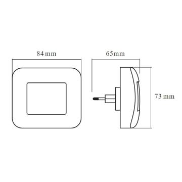 Ledvance - Φωτάκι νυκτός LED με αισθητήρα LUNETTA LED/0,2W/230V