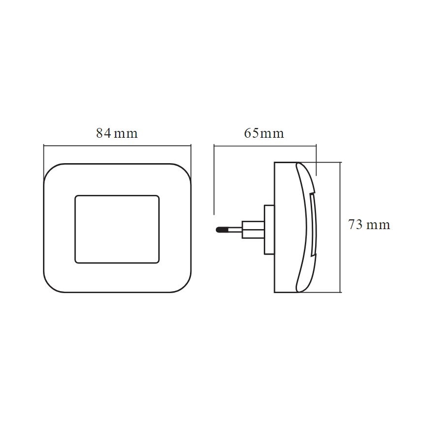 Ledvance - Φωτάκι νυκτός LED με αισθητήρα LUNETTA LED/0,2W/230V