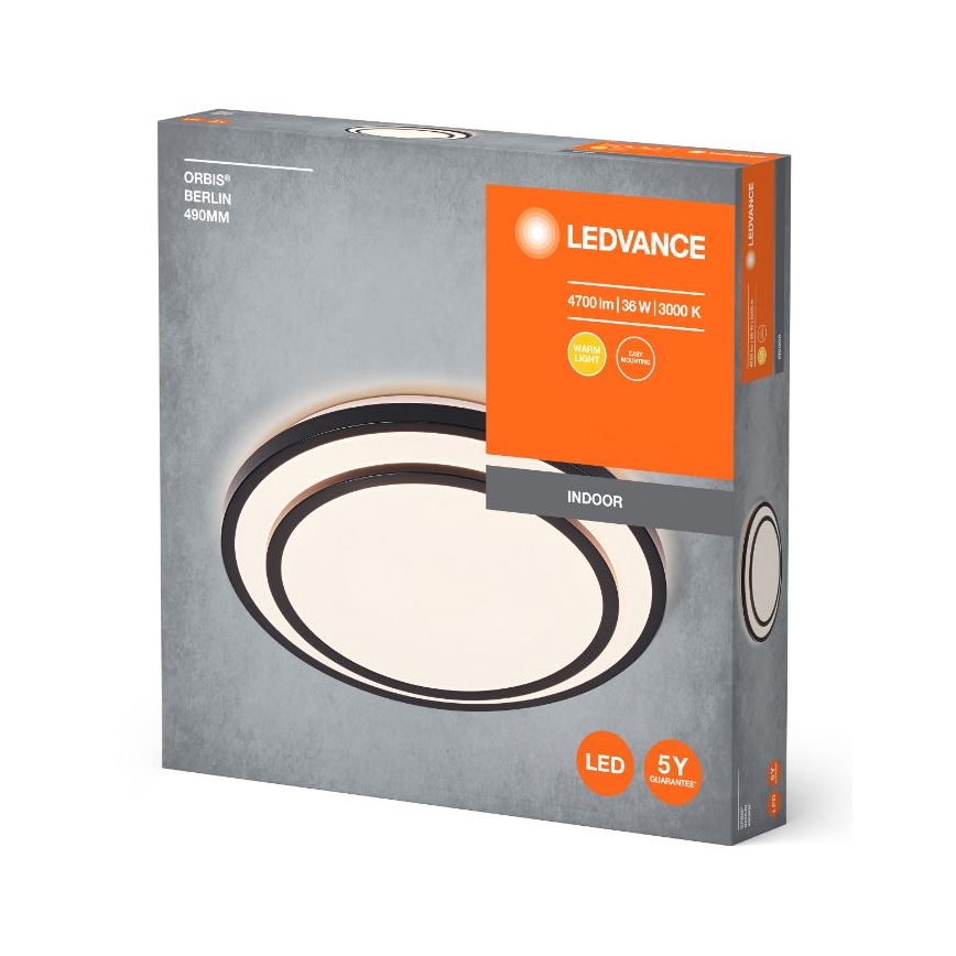 Ledvance - Φωτιστικό οροφής LED ORBIS BERLIN LED/36W/230V μαύρο