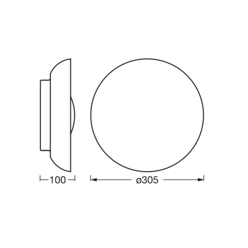 Ledvance - Φωτιστικό οροφής ORBIS MILAN 2xE27/10W/230V