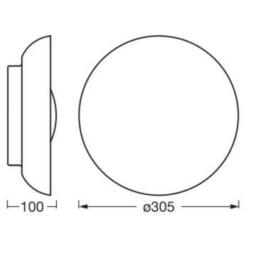 Ledvance - Φωτιστικό οροφής ORBIS MILAN 2xE27/10W/230V μαύρο