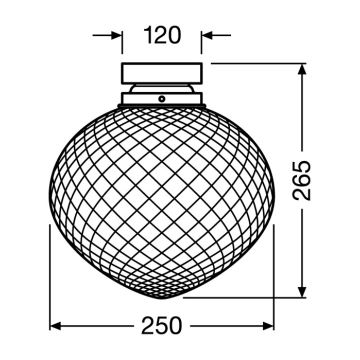 Ledvance - Φωτιστικό οροφής PINEAPPLE 1xE27/40W/230V