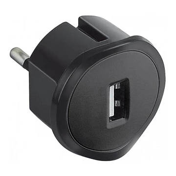 Legrand 50681 - Πρόσθετο Αντάπτορα USB 230V/1,5A μαύρο