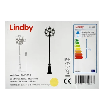 Lindby - Λάμπα εξωτερικού χώρου 3xE27/100W/230V IP44