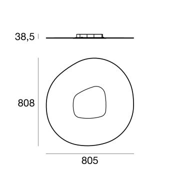 Linea Light 90347 - Φωτιστικό οροφής LED ANTIGUA LED/46W/230V 80,8 cm CRI 90 λευκό