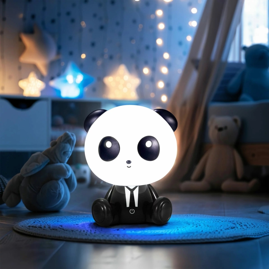 Παιδικό φωτάκι νυκτός αφής LED Dimmable PANDA LED/2,5W/3,7V 1200 mAh