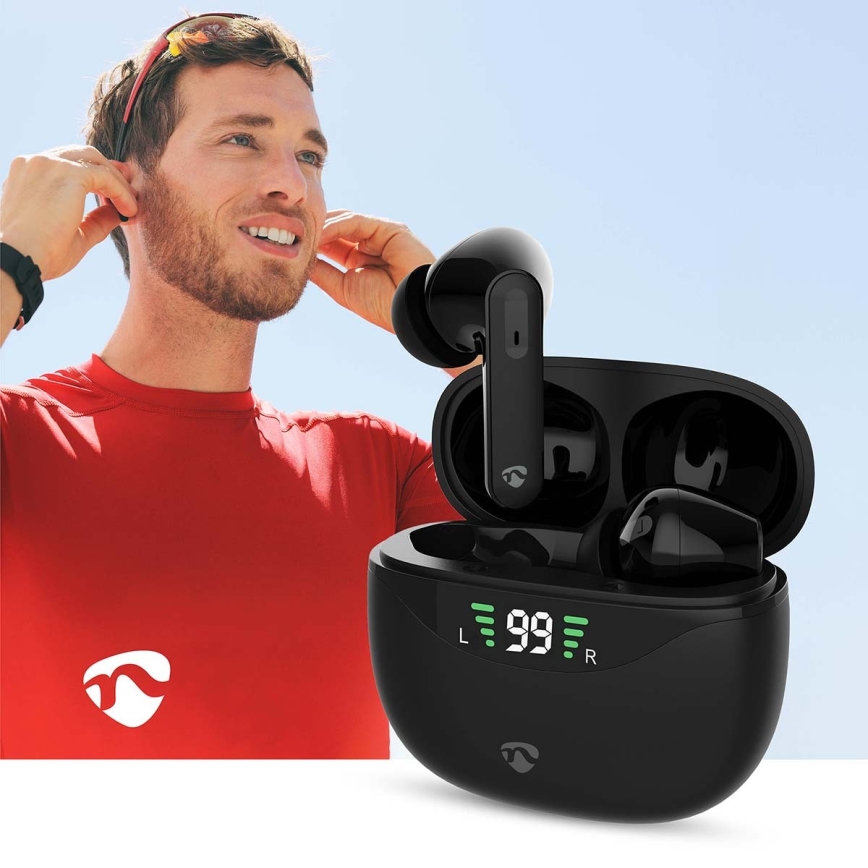 Wireless earphones with ANC μαύρο