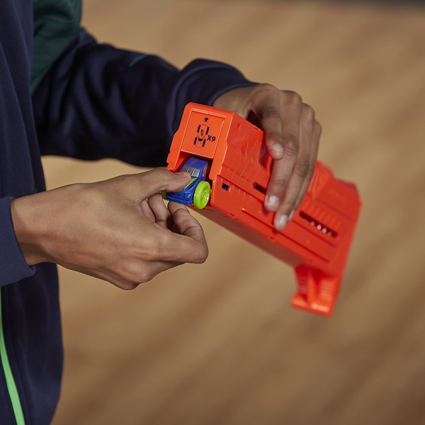 Nerf - Παιδικό όπλο Nitro MotoFury Rapid Rally + 9 αυτοκίνητα