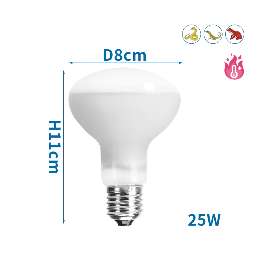 Nobleza - UVA Λάμπα θέρμανσης για terrariums  E27/25W/230V IP54