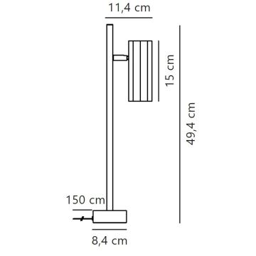 Nordlux - Eπιτραπέζια λάμπα ALANIS 1xGU10/15W/230V μαύρο