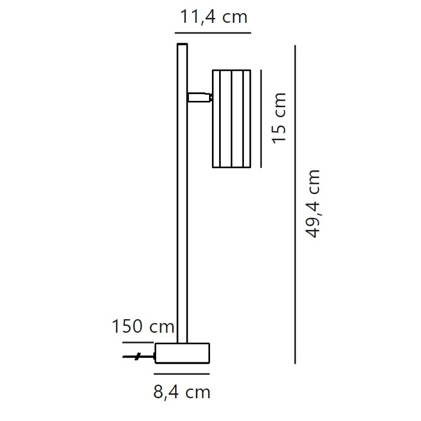 Nordlux - Eπιτραπέζια λάμπα ALANIS 1xGU10/15W/230V μαύρο