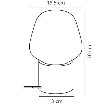 Nordlux - Eπιτραπέζια λάμπα CHRISTINA 1xE27/25W/230V καουτσουκόδεντρο