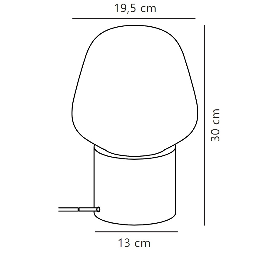 Nordlux - Eπιτραπέζια λάμπα CHRISTINA 1xE27/25W/230V καουτσουκόδεντρο