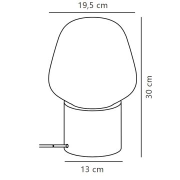 Nordlux - Eπιτραπέζια λάμπα CHRISTINA 1xE27/25W/230V τσιμέντο/γκρι