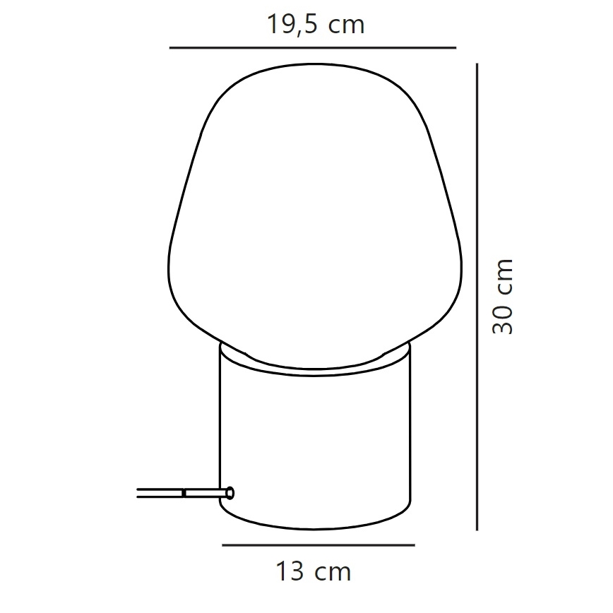 Nordlux - Eπιτραπέζια λάμπα CHRISTINA 1xE27/25W/230V τσιμέντο/γκρι