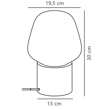 Nordlux - Eπιτραπέζια λάμπα CHRISTINA 1xE27/25W/230V τσιμέντο/μαύρο