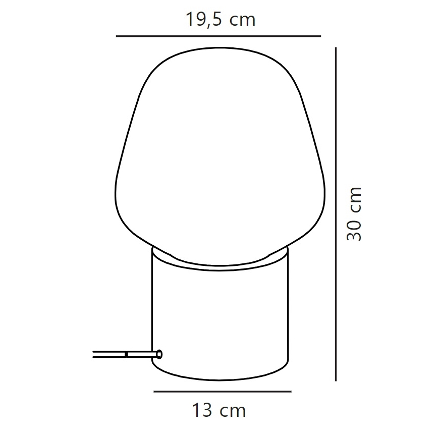 Nordlux - Eπιτραπέζια λάμπα CHRISTINA 1xE27/25W/230V τσιμέντο/μαύρο