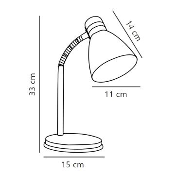 Nordlux - Eπιτραπέζια λάμπα CYCLONE 1xE14/15W/230V λευκό