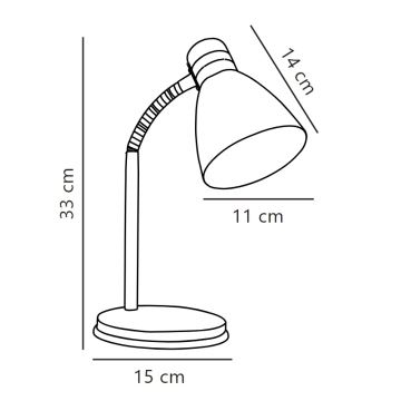 Nordlux - Eπιτραπέζια λάμπα CYCLONE 1xE14/15W/230V μαύρο