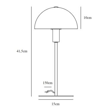 Nordlux - Eπιτραπέζια λάμπα ELLEN 1xE14/40W/230V χρυσαφί/λευκό