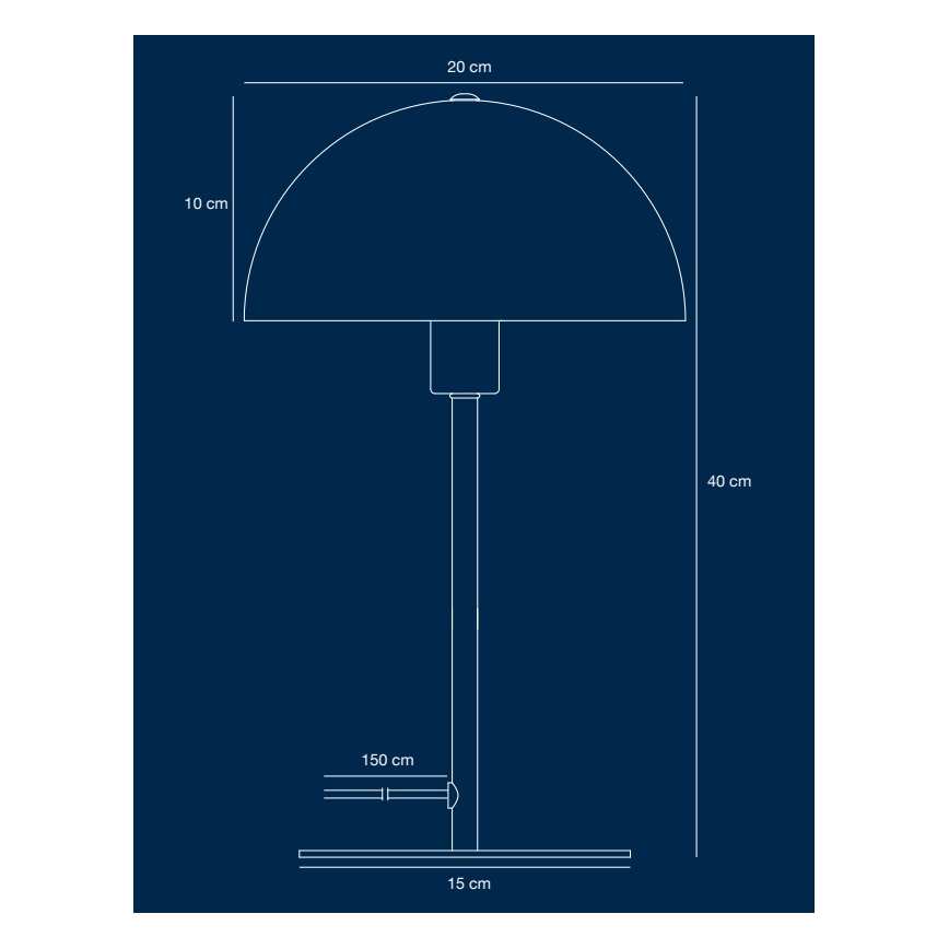 Nordlux - Eπιτραπέζια λάμπα ELLEN 1xE14/40W/230V χρυσαφί/μαύρο