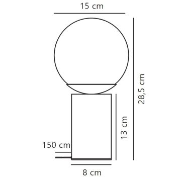 Nordlux - Eπιτραπέζια λάμπα LILLY 1xE14/25W/230V μάρμαρο/γκρι