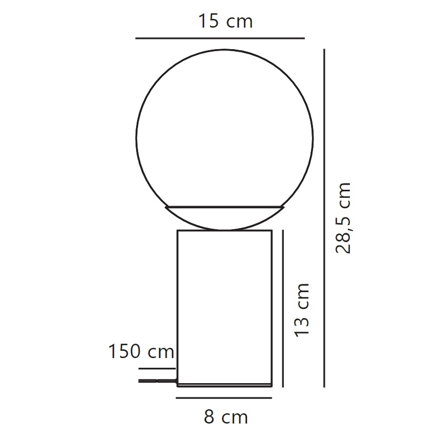 Nordlux - Eπιτραπέζια λάμπα LILLY 1xE14/25W/230V μάρμαρο/γκρι