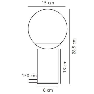 Nordlux - Eπιτραπέζια λάμπα LILLY 1xE14/25W/230V μάρμαρο/καφέ