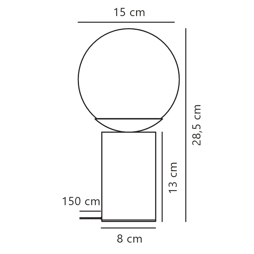 Nordlux - Eπιτραπέζια λάμπα LILLY 1xE14/25W/230V μάρμαρο/καφέ