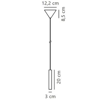 Nordlux - Led Dimmable κρεμαστό φωτιστικό οροφής OMARI LED/4,4W/230V μαύρο