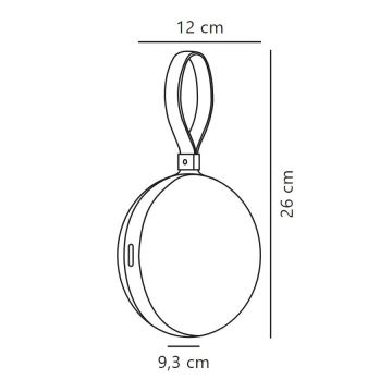 Nordlux - LED Dimmable φορητό φωτιστικό εξωτερικού χώρου BRING TO-GO LED/1W/3,7V IP54 μαύρο