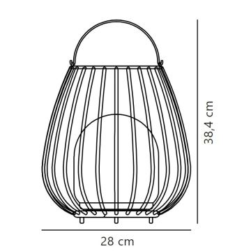 Nordlux - LED Dimmable φορητό φωτιστικό εξωτερικού χώρου JIM TO-GO LED/3W/3,7V IP54 μαύρο