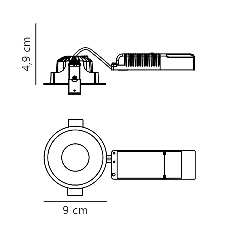 Nordlux - LED Dimmable χωνευτό φωτιστικό μπάνιου ALBRIC LED/8W/230V IP44 λευκό