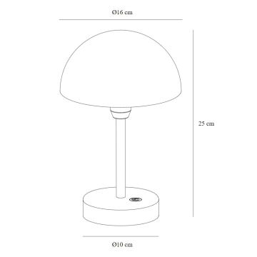 Nordlux - LED Dimming rechargeable Εξωτερικού χώρου επιτραπέζια λάμπα ELLEN LED/2,8W/3,7V IP44 λευκό