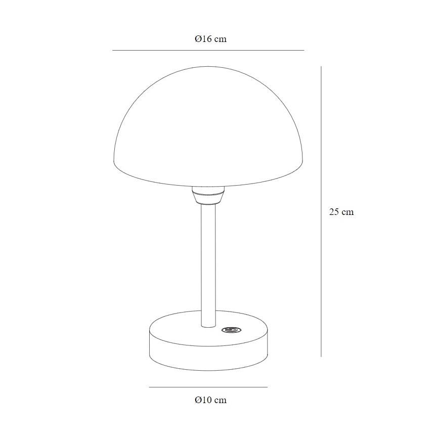 Nordlux - LED Dimming rechargeable Εξωτερικού χώρου επιτραπέζια λάμπα ELLEN LED/2,8W/3,7V IP44 λευκό