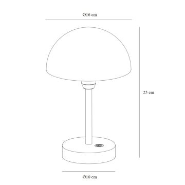 Nordlux - LED Dimming rechargeable Εξωτερικού χώρου επιτραπέζια λάμπα ELLEN LED/2,8W/3,7V IP44 μπεζ