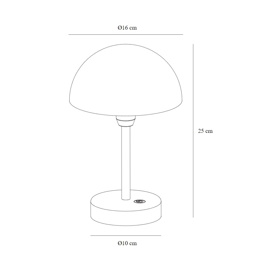 Nordlux - LED Dimming rechargeable Εξωτερικού χώρου επιτραπέζια λάμπα ELLEN LED/2,8W/3,7V IP44 μπεζ