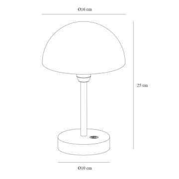 Nordlux - LED Dimming rechargeable Εξωτερικού χώρου επιτραπέζια λάμπα ELLEN LED/2,8W/3,7V IP44 πράσινο