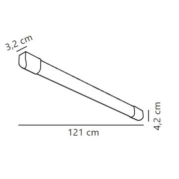 Nordlux - LED Φωτιστικό φθορίου ARLINGTON LED/18W/230V 121 cm