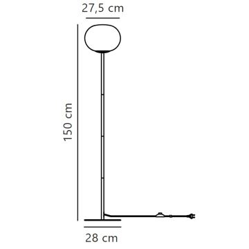 Nordlux - Επιδαπέδια λάμπα ALTON 1xE27/25W/230V μαύρο