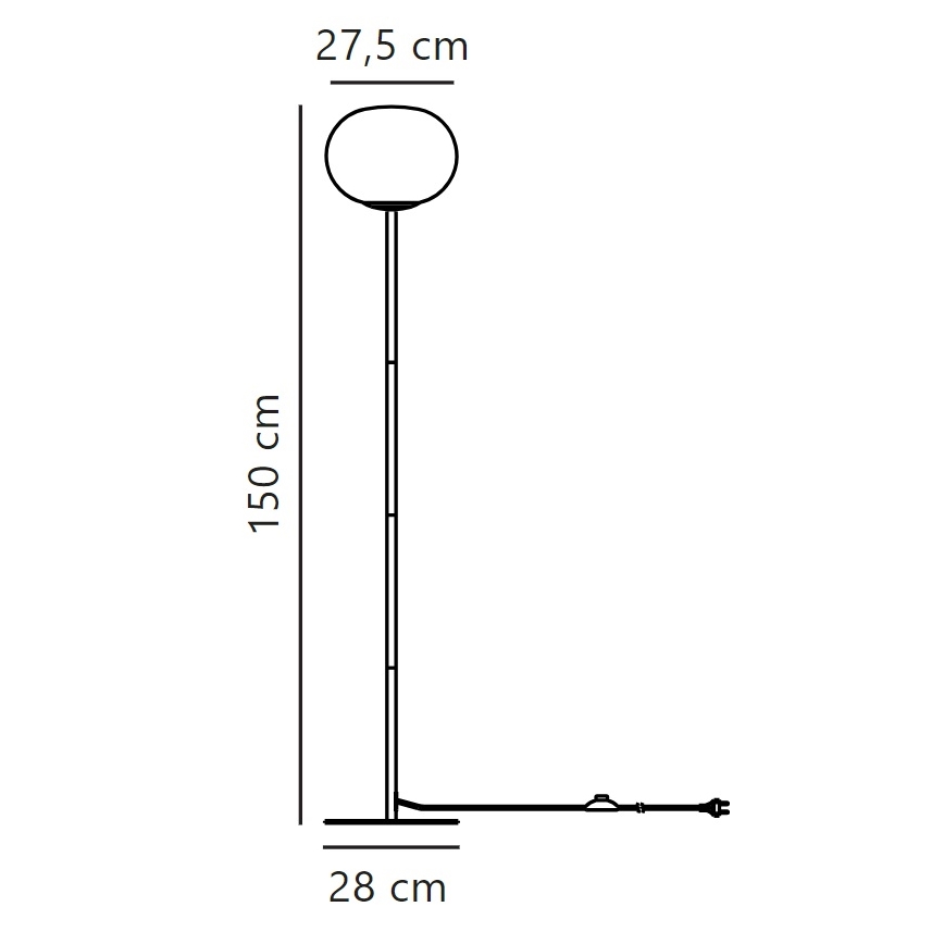 Nordlux - Επιδαπέδια λάμπα ALTON 1xE27/25W/230V μαύρο