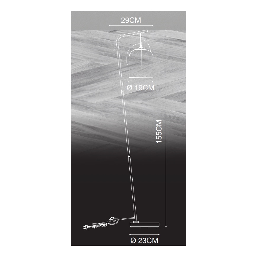 Nordlux - Επιδαπέδια λάμπα BOSHI 1xE27/40W/230V