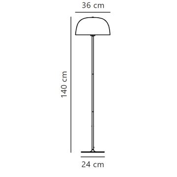 Nordlux - Επιδαπέδια λάμπα CERA 1xE27/60W/230V χρυσαφί