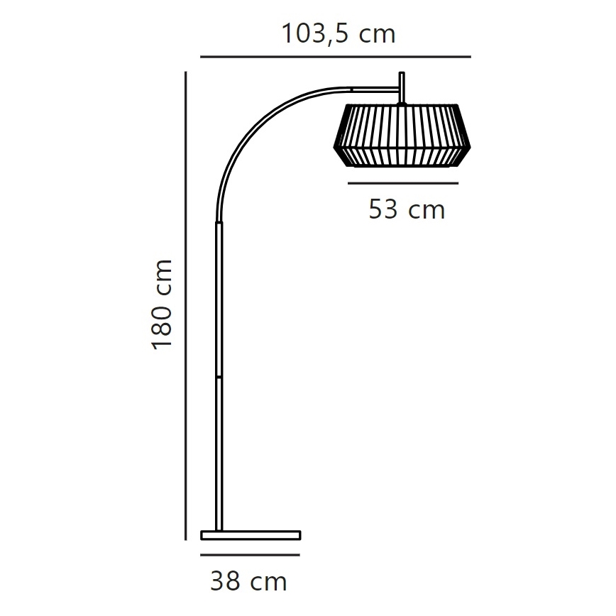 Nordlux - Επιδαπέδια λάμπα DICTE 1xE27/60W/230V μαύρο/λευκό